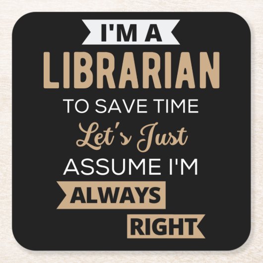 I'm A Librarian Rechteckiger Pappuntersetzer (Vorderseite)