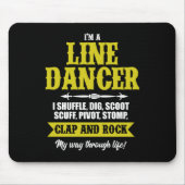 Im A Line Dancer Line Dancing Line Dance Geschenk Mousepad (Vorne)