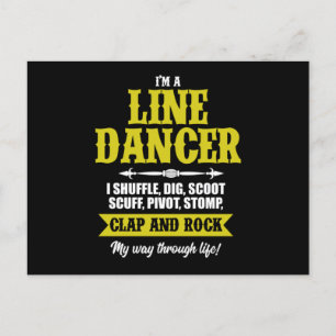 Im A Line Dancer Line Dancing Line Dance Geschenk Postkarte