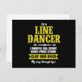 Im A Line Dancer Line Dancing Line Dance Geschenk Postkarte (Vorne/Hinten)