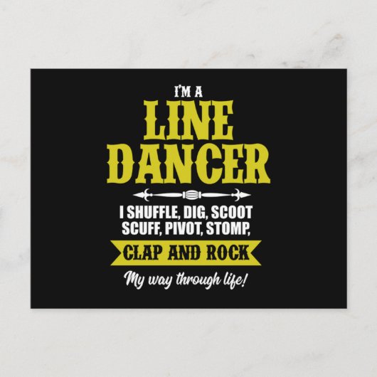 Im A Line Dancer Line Dancing Line Dance Geschenk Postkarte (Vorderseite)