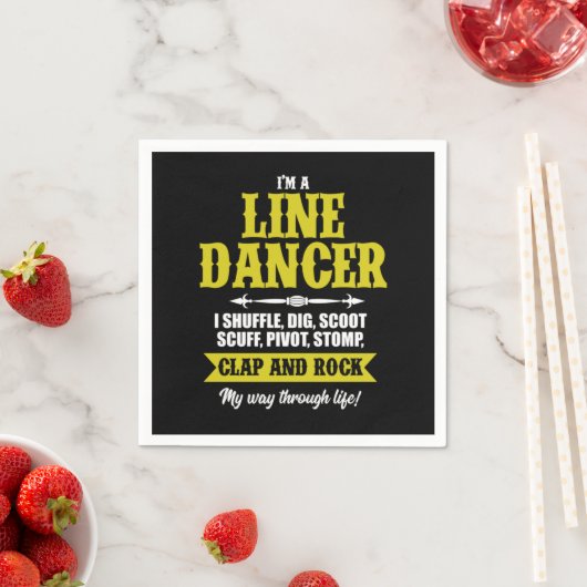 Im A Line Dancer Line Dancing Line Dance Geschenk Serviette (Beispiel)