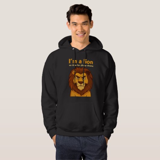 im a lion No Time for Sheep Drama chrismas Hoodie (Vorne ganz)