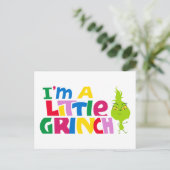 I'm a Little Grinch Colorful Graphic Postkarte (Stehend Vorderseite)
