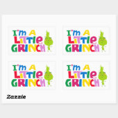 I'm a Little Grinch Colorful Graphic Rechteckiger Aufkleber (Blatt)