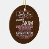 Im A Lucky Son Im bin von der Phantastischen Mama Keramik Ornament (Rechts)