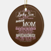 Im A Lucky Son Im bin von der Phantastischen Mama  Keramik Ornament (Links)