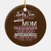 Im A Lucky Son Im bin von der Phantastischen Mama Keramik Ornament (Hinten)