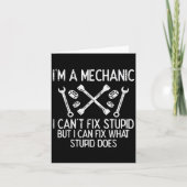 Im A Mechanic Cant Fix Stud Funny Car Auto Garage  Karte (Vorderseite)