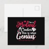 I'm A Medical Coder This Genius Coding Programmer Postkarte (Vorne/Hinten)