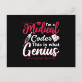 I'm A Medical Coder This Genius Coding Programmer Postkarte (Vorderseite)