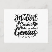I'm A Medical Coder This Genius Programmer Coding Postkarte (Vorderseite)