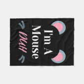 I'm A Mouse Duh Easy Halloween Costume Funny  Fleecedecke (Vorderseite (Horizontal))