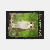 Im A New Soul Cat Cute Owl Cat Hybrid Funny Animal Fleecedecke (Vorderseite (Horizontal))