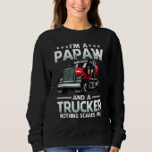 I'm A Papaw And Trucker Nothing Scares Me Father's Sweatshirt (Vorderseite)