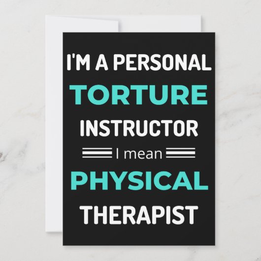 I'm A Personal Torture Instructor I Mean Physical Dankeskarte (Vorderseite)