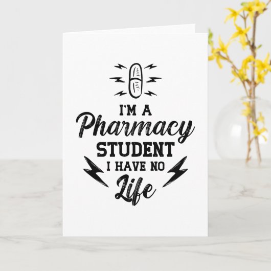 I'm A Pharmacy Student Pharmacist Tech Technician Karte (Gelbe Blume)