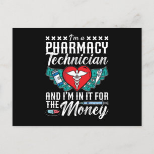 I'm A Pharmacy Technician Medicine Tech Pharmacist Postkarte
