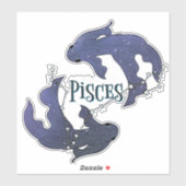 Im A Pisces Zodiac.Trendy Pisces Zodiac Sign Aufkleber (Blatt)