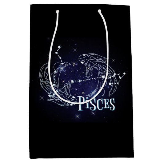 Im A Pisces Zodiac.Trendy Pisces Zodiac Sign Mittlere Geschenktüte (Vorderseite)