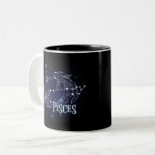 Im A Pisces Zodiac.Trendy Pisces Zodiac Signature Zweifarbige Tasse (Vorderseite Links)