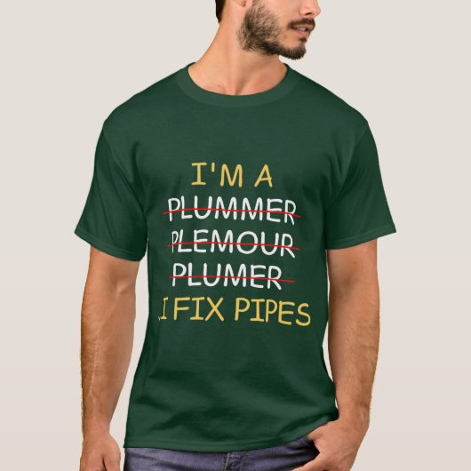 Im a Plumber I Fi Pipes Funny retro T-Shirt (Vorderseite)