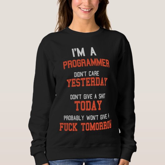 I'm A Programmer  Sarcastic Software Developer Sweatshirt (Vorderseite)