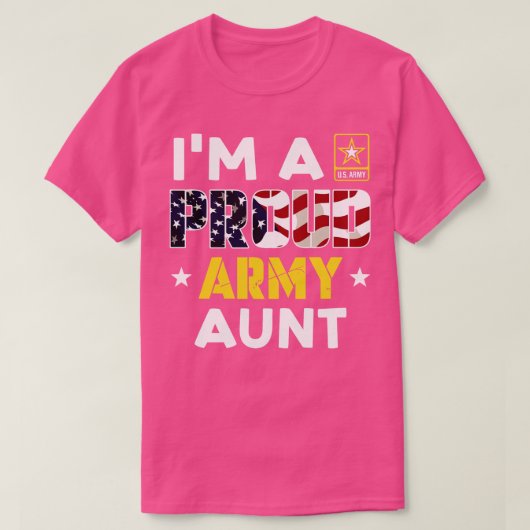 Im a Proud AUNT USA American Flag Family Solider T-Shirt (Design vorne)