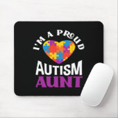 I'm A Proud Autism Aunt Puzzle Heart Autism Awaren Mousepad (Mit Mouse)