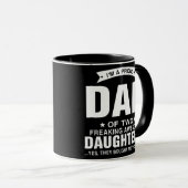I'm A Proud Dad Of Two Freaking Awesome Daughters Tasse (VorderseiteRechts)
