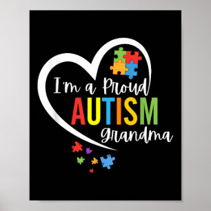 Im A Proud Oma Liebe Herzautismus Bewusstseinsbild Poster