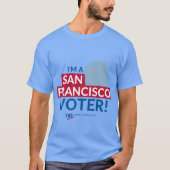 Im a San Francisco Voter rot-blau Text Scoop T-Shirt (Vorderseite)