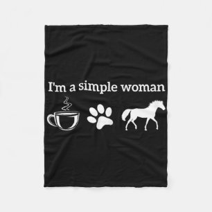 Im a simple weibliche Lieben Coffee Dog Horseback  Fleecedecke