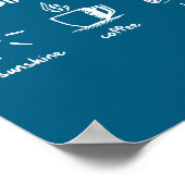 I'm A Simple Woman Sunshine Coffee Dog Paw Cute Fu Poster (Ecke)