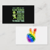 I'm A Slow Runner Turtle Half Marathon Running Lov Begleitkarte (Vorne/Hinten)