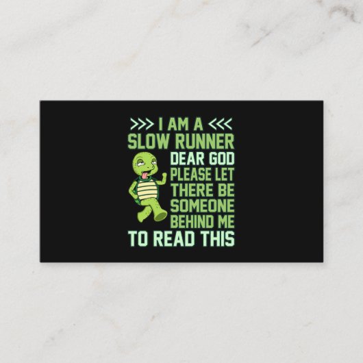 I'm A Slow Runner Turtle Half Marathon Running Lov Begleitkarte (Vorderseite)