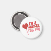 I'm A Sucker For You | Funny Retro valentines day Magnet (Vorderseite/Rückseite)