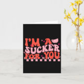 I'm A Sucker For You Happy Valentines Day Couples  Karte (Gelbe Blume)