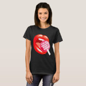 I'm A Sucker For You Red Lips Candy Lollip Valenti T-Shirt (Vorne ganz)