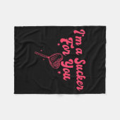 I'm A Sucker For You Romantic Valentine's Couple M Fleecedecke (Vorderseite (Horizontal))