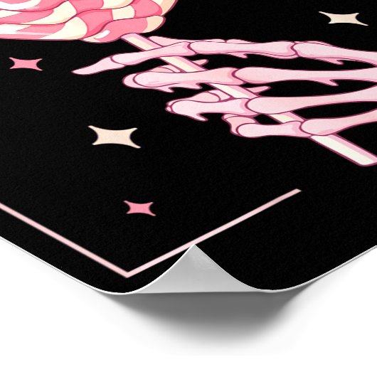 I'm A Sucker For You Skeleton Heart Candy Valentin Poster (Ecke)