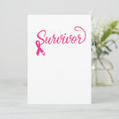 I'm A Survivor Breast Cancer Awareness Save The Date (Stehend Vorderseite)