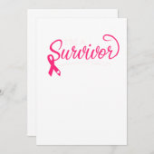I'm A Survivor Breast Cancer Awareness Save The Date (Vorne/Hinten)