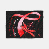 Im A Survivor Heart Disease Awareness Month Red Ri Fleecedecke (Vorderseite (Horizontal))