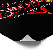 Im A Survivor Heart Disease Awareness Month Red Ri Poster (Ecke)