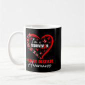 I'm A Survivor Heart Disease Awareness Red Butterf Kaffeetasse (Links)