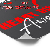 I'm A Survivor Heart Disease Awareness Red Butterf Poster (Ecke)