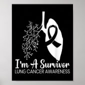 Im a Survivor Lungenkrebs Awareness Month White Ri Poster (Vorne)