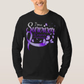 I'm A Survivor Lupus Awareness Butterfly Ribbon T-Shirt (Vorderseite)