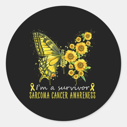 Im A Survivor Sarcoma Cancer Awareness Runder Aufkleber (Vorderseite)